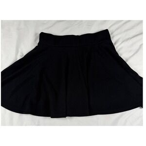 URBAN COCO Black Textured Fit Flare‎ Skirt Small Whimsygoth Streetwear Skater